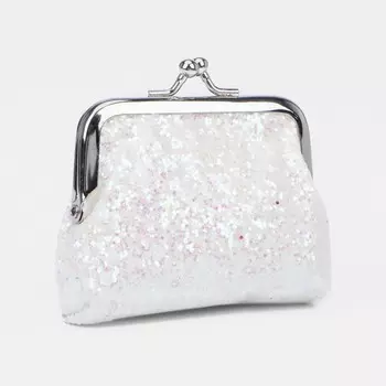 Кошелёк на фермуаре, цвет белый