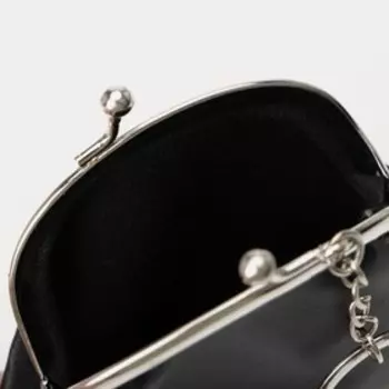 Кошелёк на фермуаре, цвет чёрный