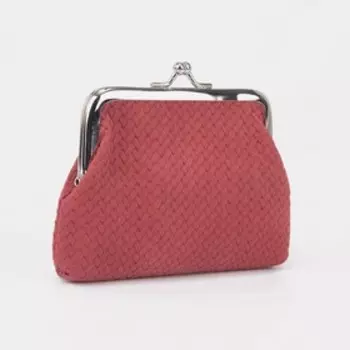 Кошелёк женский на фермуаре, цвет тёмно-розовый