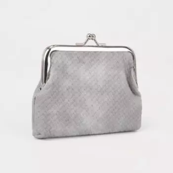 Кошелёк на фермуаре, цвет серый