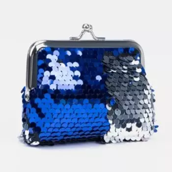 Кошелёк на фермуаре, цвет синий/золото