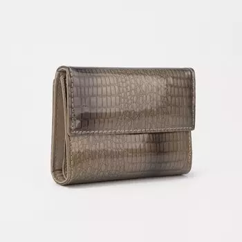 Кошелёк на клапане, цвет золотой