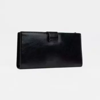 Кошелёк на кнопках, цвет чёрный