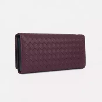 Кошелёк женский на кнопке, цвет баклажановый