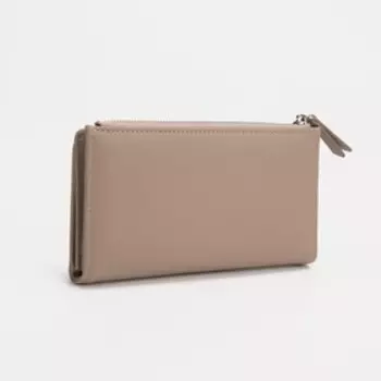 Кошелёк женский на кнопке, цвет бежевый