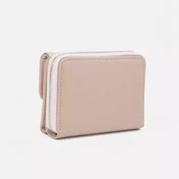 Кошелёк на кнопке, цвет бежевый