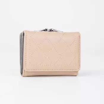 Кошелёк на кнопке, цвет бежевый