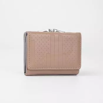 Кошелёк на кнопке, цвет бежевый