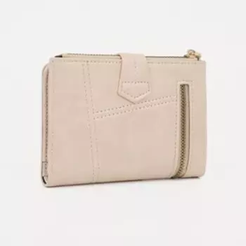 Кошелёк на кнопке, цвет бежевый