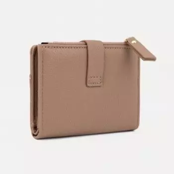 Кошелёк на кнопке, цвет бежевый