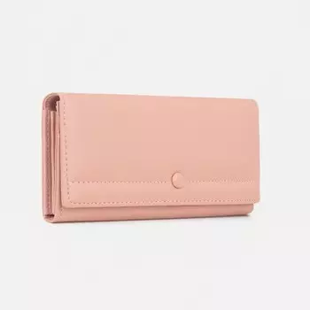 Кошелёк на кнопке, цвет бежевый