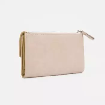 Кошелёк женский на кнопке, цвет бежевый/жёлтый