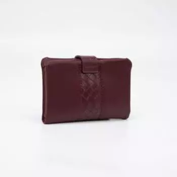 Кошелёк на кнопке, цвет бордовый