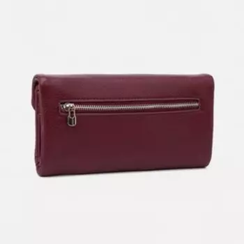 Кошелёк на кнопке, цвет бордовый