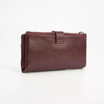 Кошелёк на кнопке, цвет бордовый