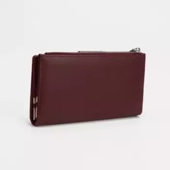 Кошелёк на кнопке, цвет бордовый