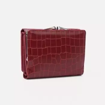 Кошелёк на кнопке, цвет бордовый