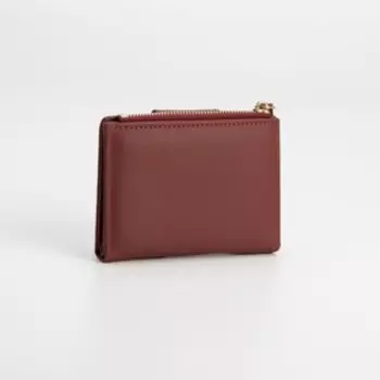 Кошелёк на кнопке, цвет бордовый