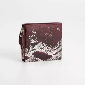 Кошелёк на кнопке, цвет бордовый