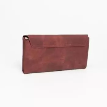 Кошелёк на кнопке, цвет бордовый