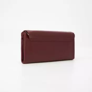 Кошелёк на кнопке, цвет бордовый