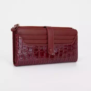 Кошелёк на кнопке, цвет бордовый