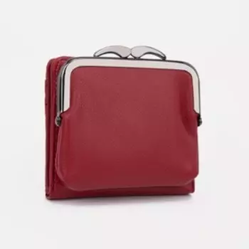 Кошелёк на кнопке, цвет бордовый