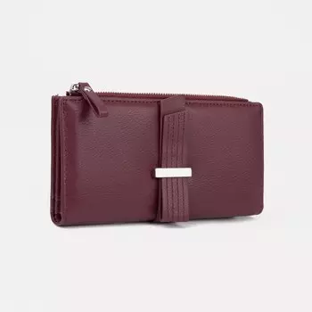 Кошелёк на кнопке, цвет бордовый