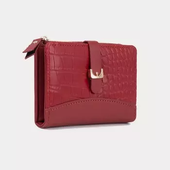 Кошелёк на кнопке, цвет бордовый