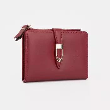 Кошелёк на кнопке, цвет бордовый