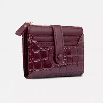 Кошелёк на кнопке, цвет бордовый