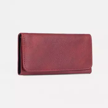 Кошелёк на кнопке, цвет бордовый
