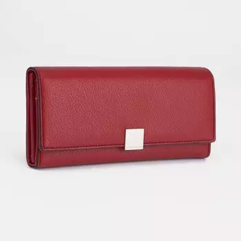 Кошелёк на кнопке, цвет бордовый