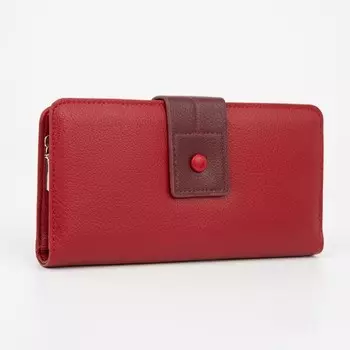 Кошелёк женский на кнопке, цвет бордовый