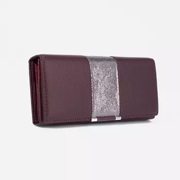 Кошелёк на кнопке, цвет бордовый