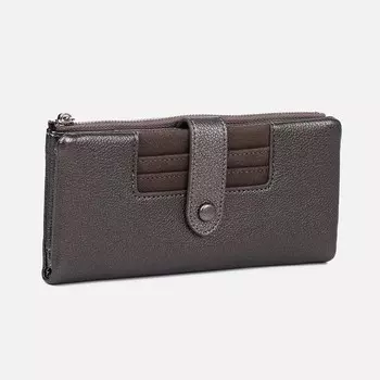 Кошелёк на кнопке, цвет бронзовый