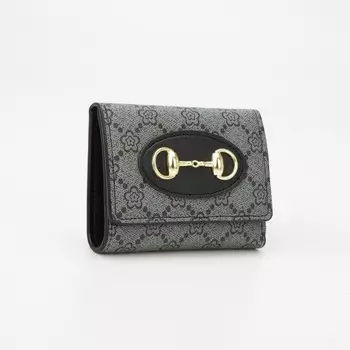 Кошелёк на кнопке, цвет черный