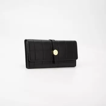 Кошелёк на кнопке, цвет черный