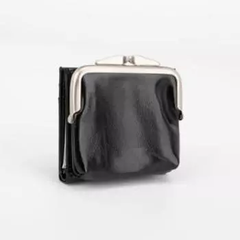 Кошелёк на кнопке, цвет чёрный