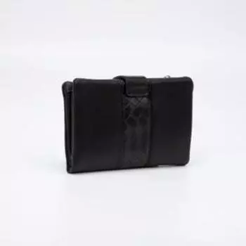 Кошелёк на кнопке, цвет чёрный