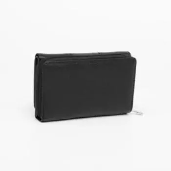 Кошелёк на кнопке, цвет чёрный