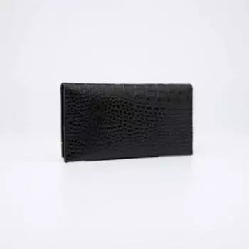 Кошелёк на кнопке, цвет чёрный