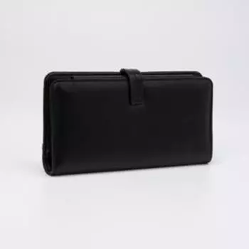 Кошелёк женский на кнопке, цвет чёрный