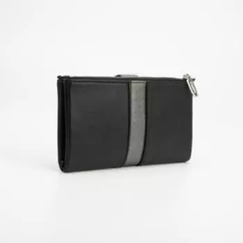 Кошелёк женский на кнопке, цвет чёрный