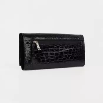 Кошелёк женский на кнопке, цвет чёрный
