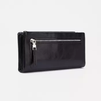 Кошелёк на кнопке, цвет чёрный