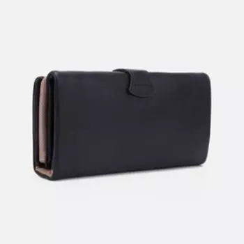 Кошелёк женский на кнопке, цвет чёрный