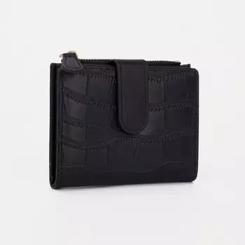 Кошелёк на кнопке, цвет чёрный