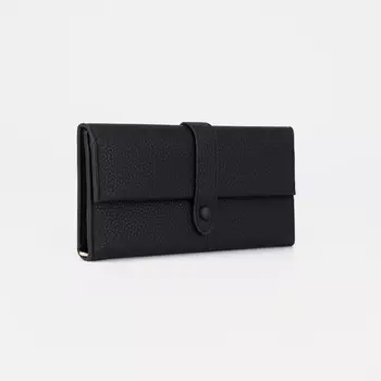 Кошелёк женский на кнопке, цвет чёрный
