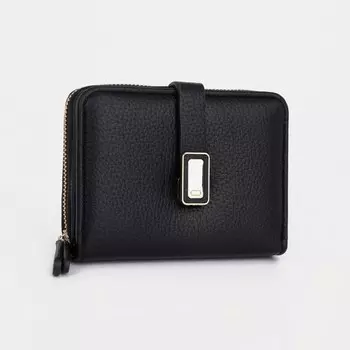 Кошелёк на кнопке, цвет чёрный